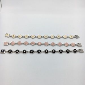 ☀️SALE☀️ 3 Costume enameled and rhinestone bracelets